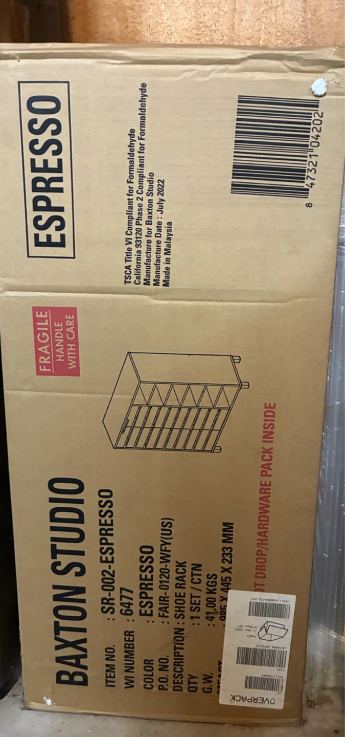 👟 Brand New Baxton Studio Shoe Cabinet — $220