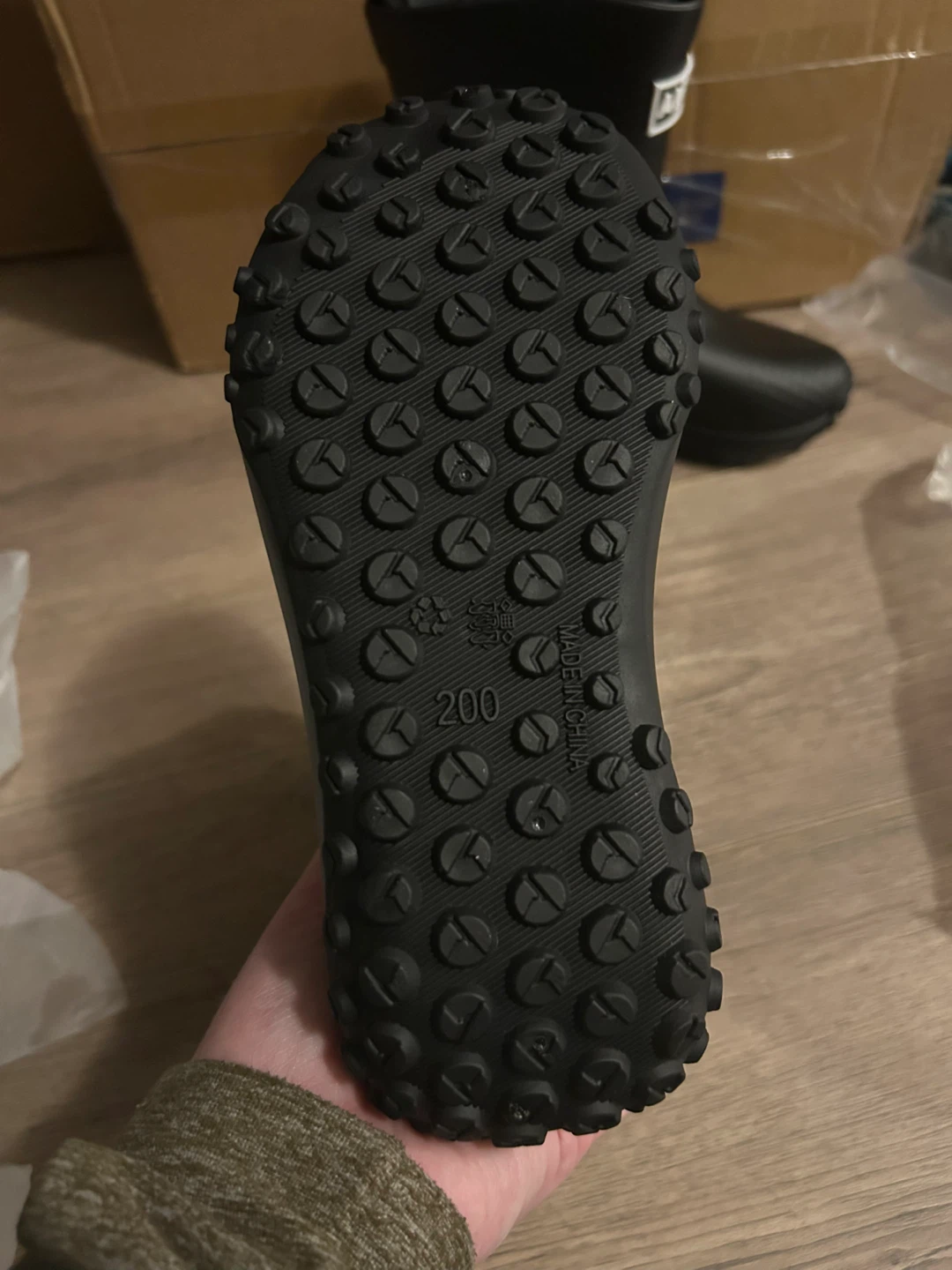Black AMOJI Rain Boots Size 1 - photo 4