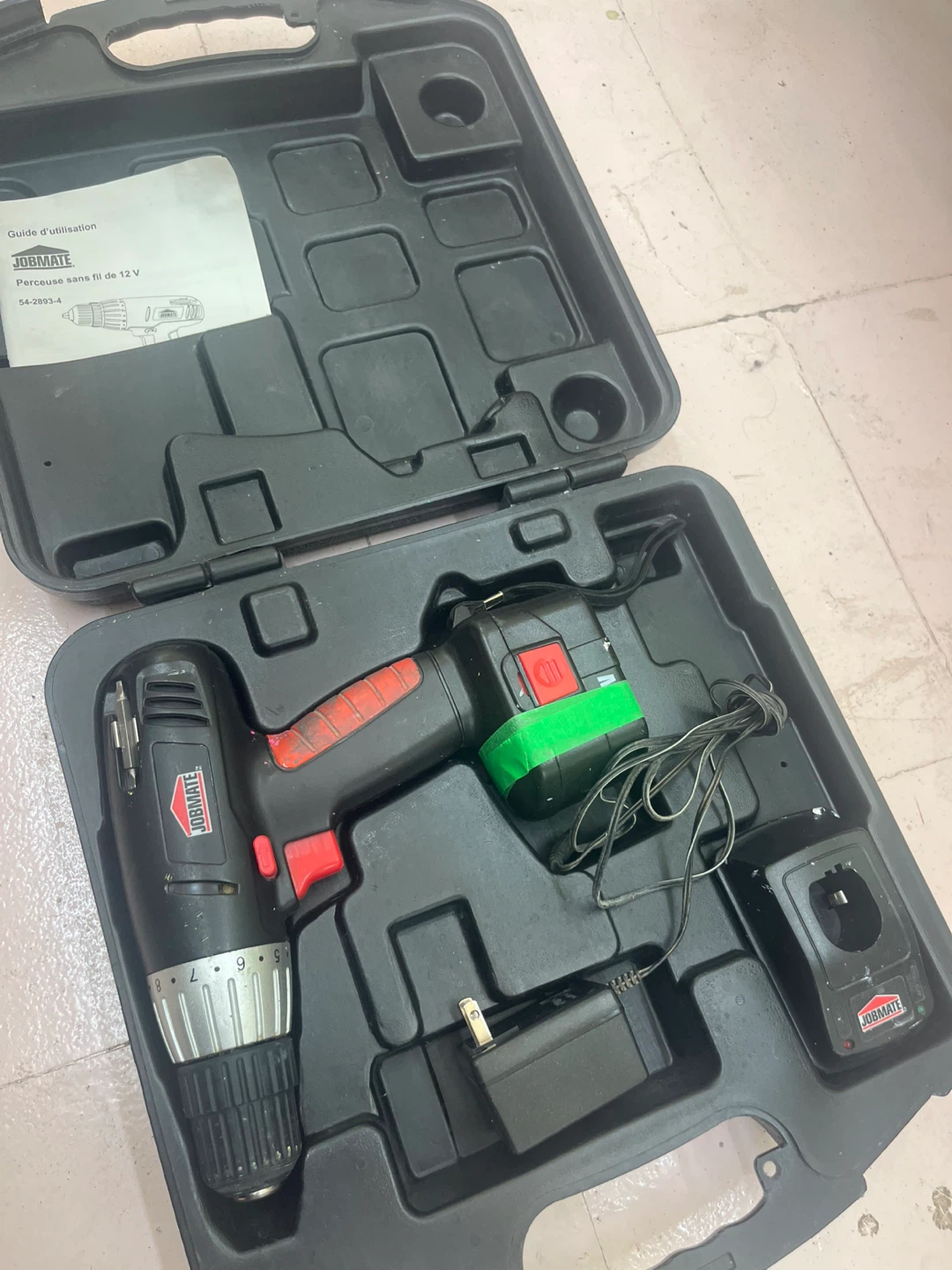 Jobmate 12V Cordless Drill with Case