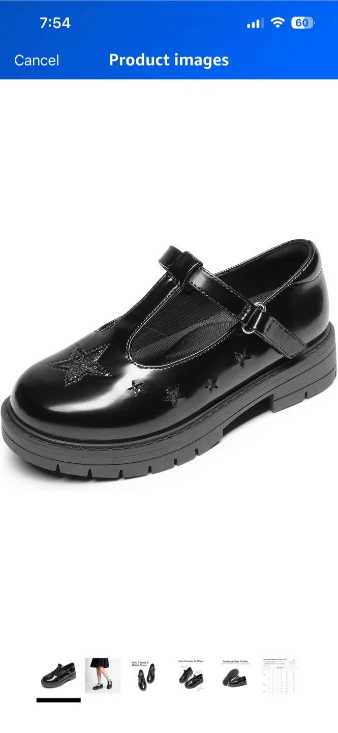 Dream Pairs Girls T-Strap Mary Jane Shoes Black Size 10