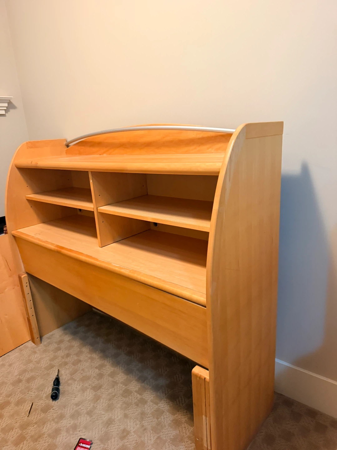 full Bed with Storage Headboard and mettress - photo 3