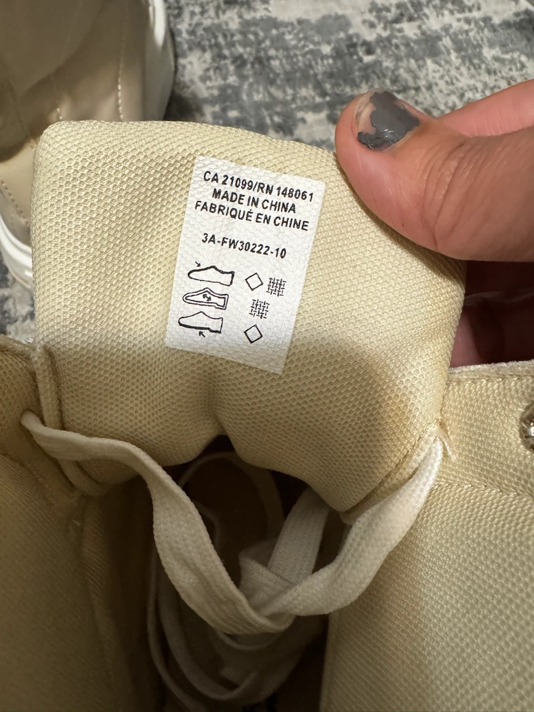 Beige High-Top Sneakers Size 8 - photo 5