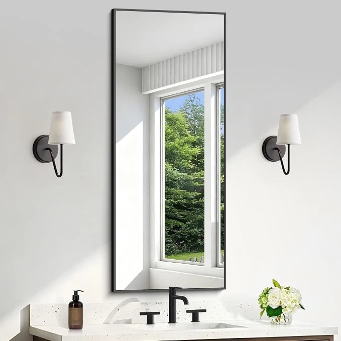 Leyden Black Bathroom Mirror 20x48 inches - New