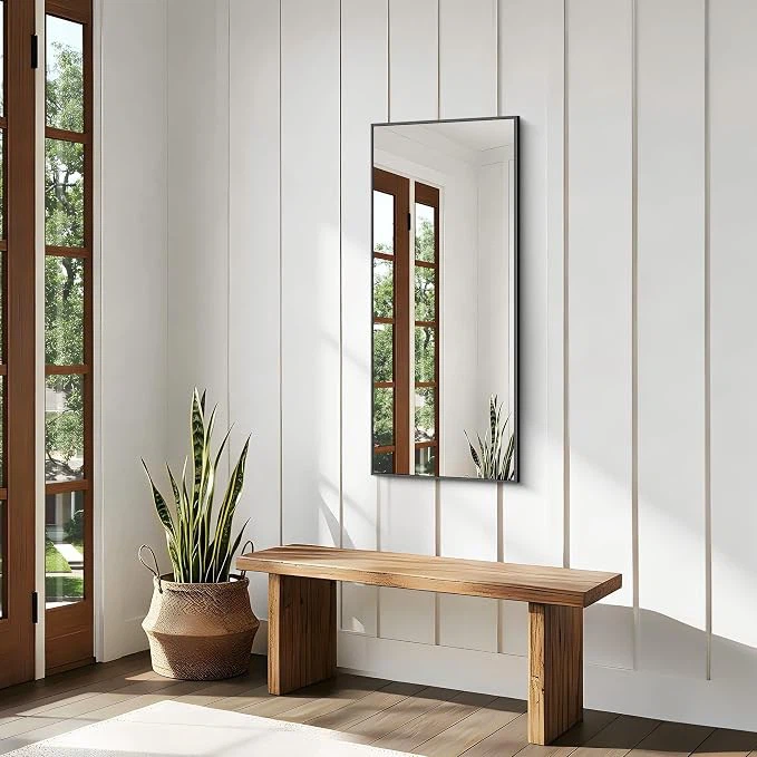 Leyden Black Bathroom Mirror 20x48 inches - New - photo 2