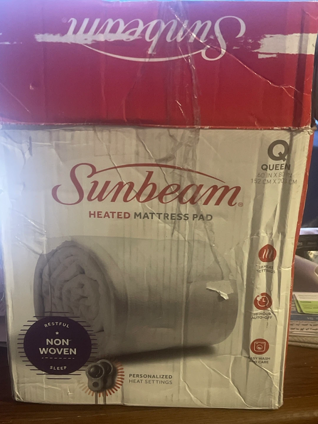 Sunbeam Heated Mattress Pad Queen Size