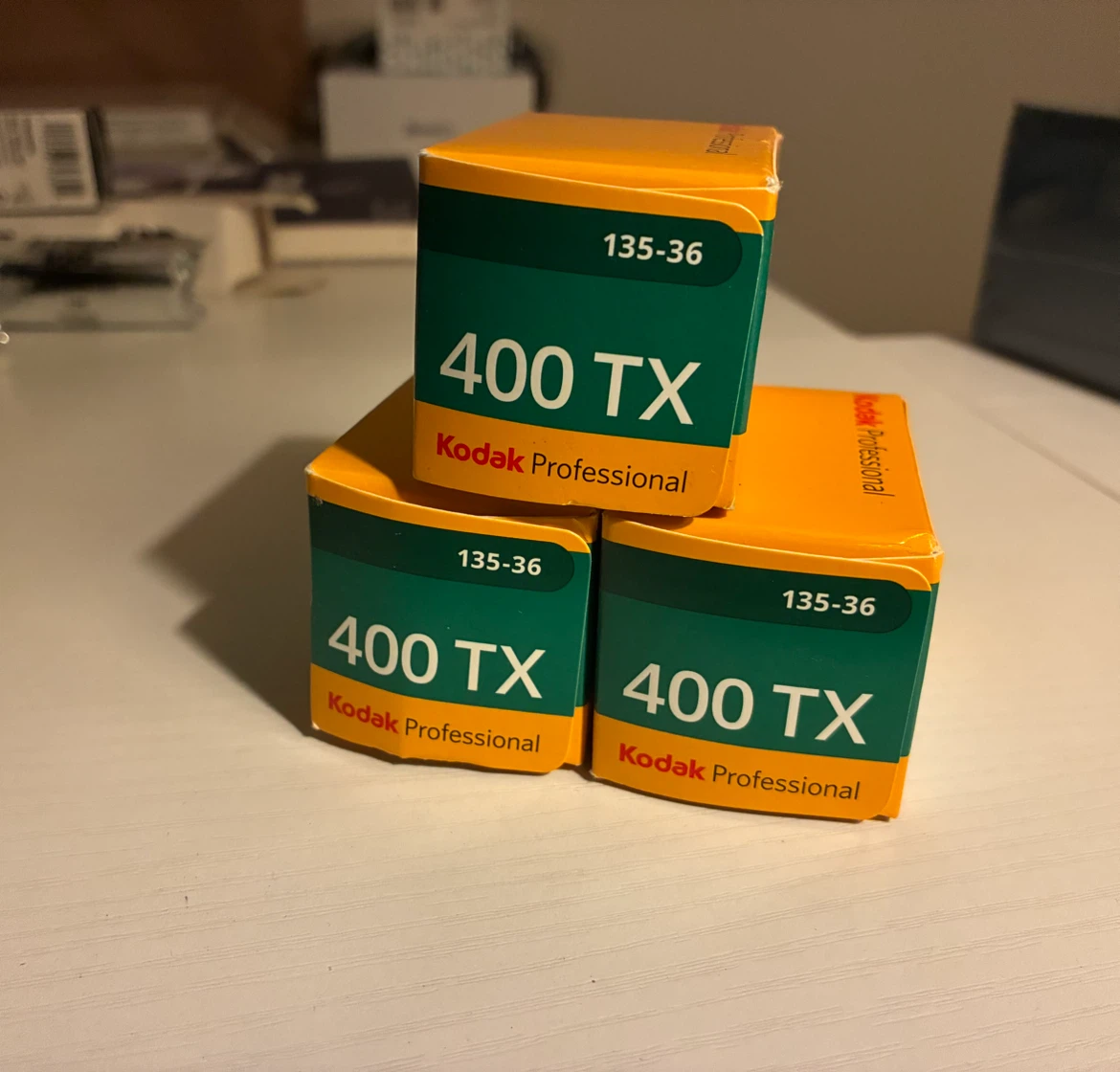 3 Rolls of Kodak Professional 400 TX Film