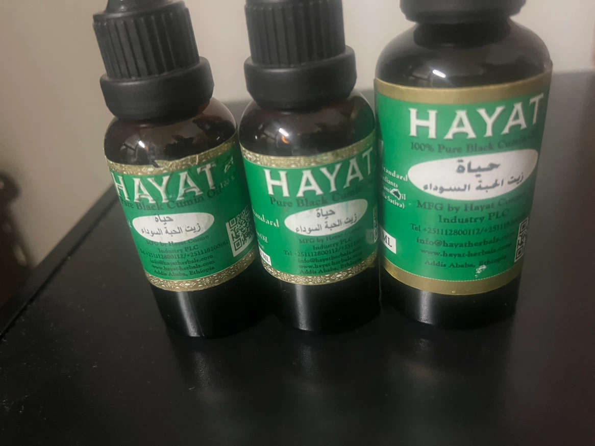 3 Bottles Hayat 100% Pure Black Cumin Oil - photo 2