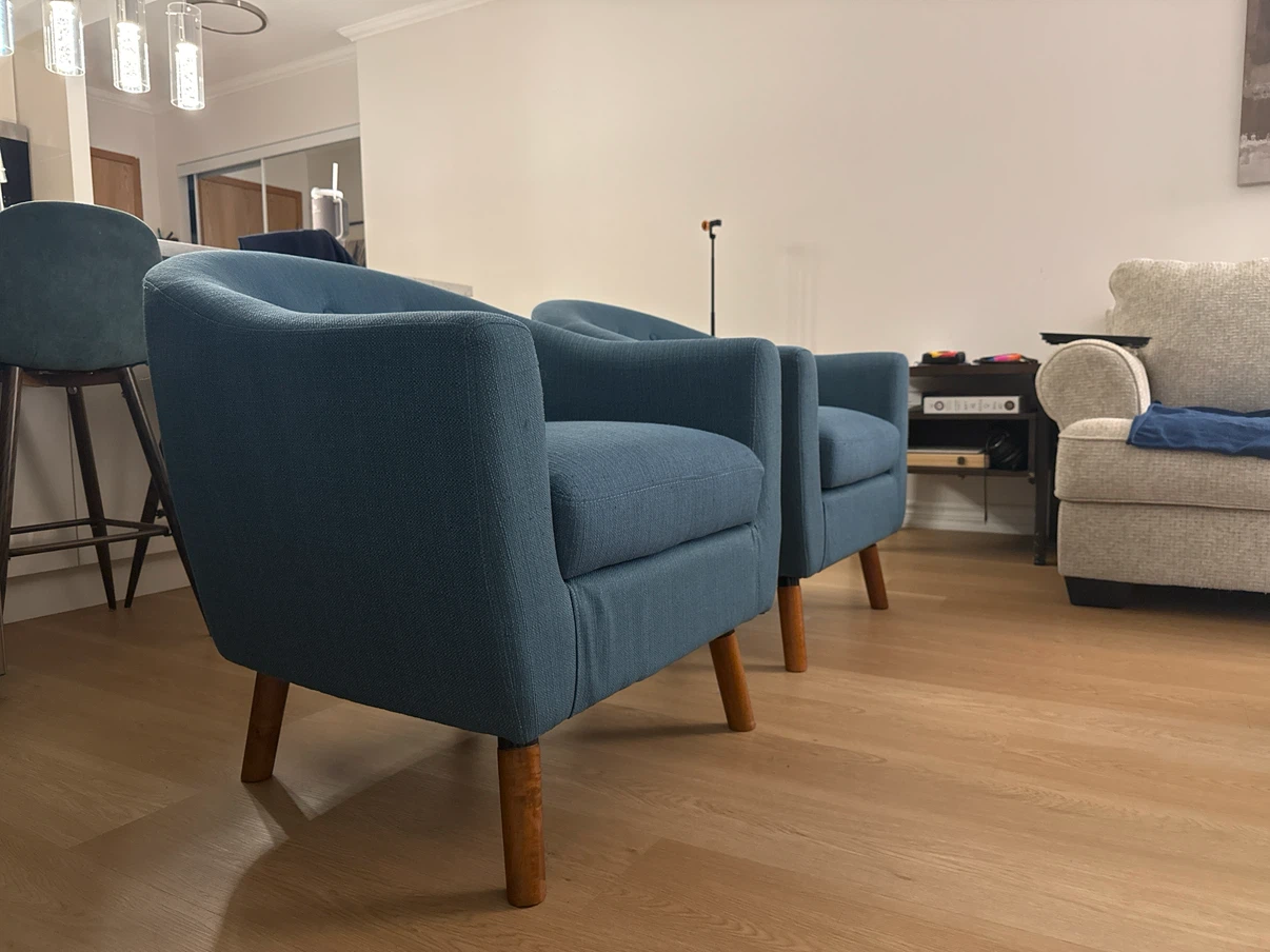 Two Blue  Accent Chairs - photo 2