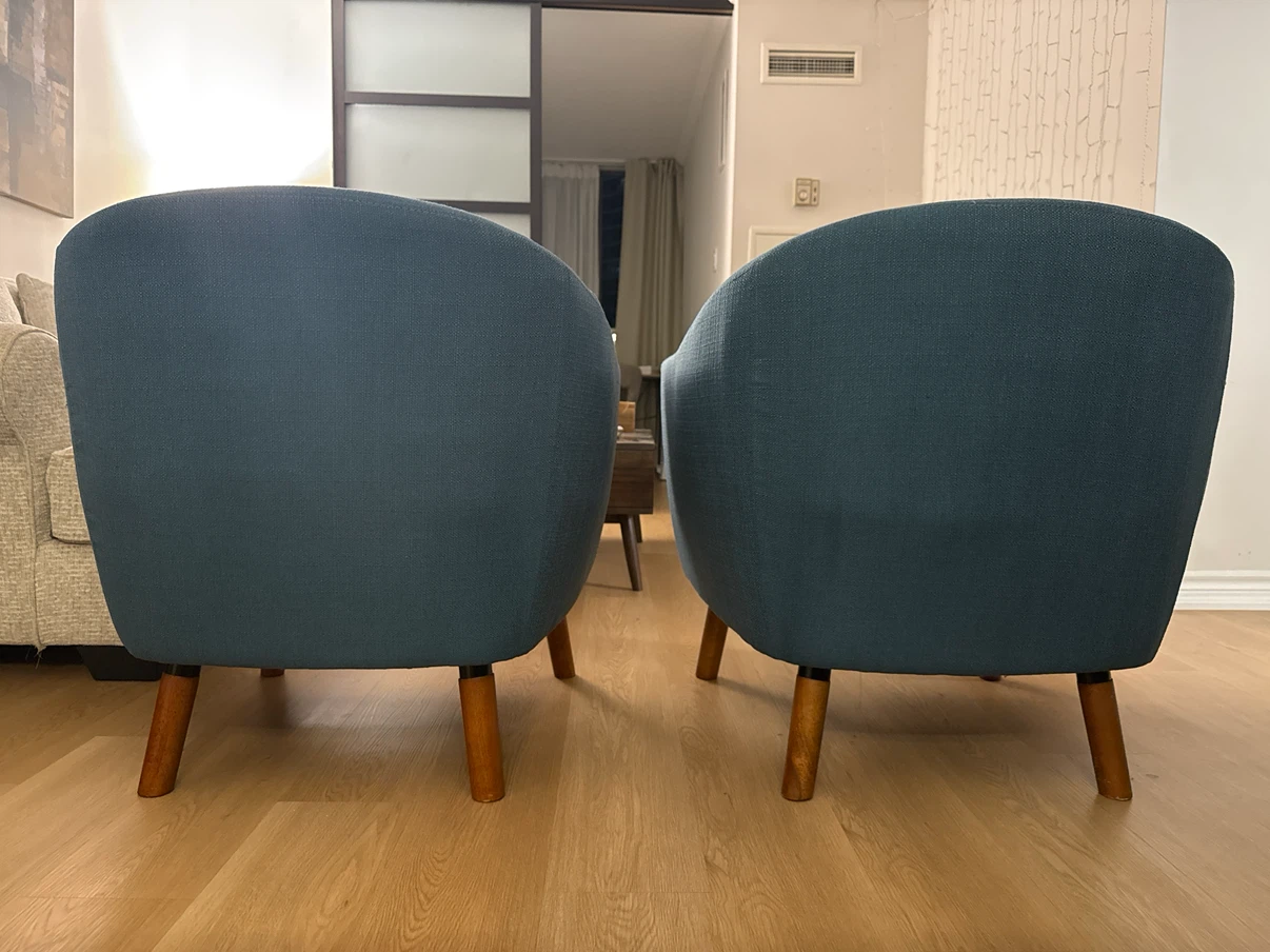Two Blue  Accent Chairs - photo 3