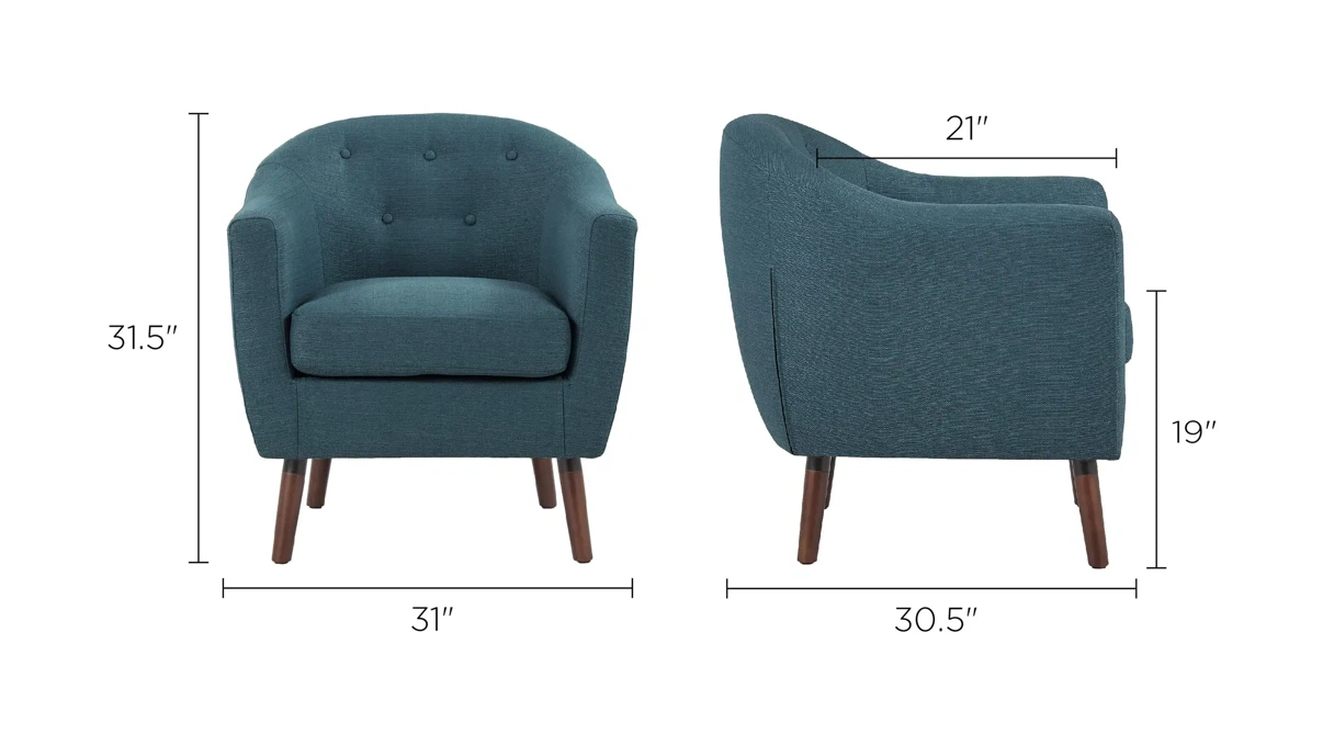 Two Blue  Accent Chairs - photo 5