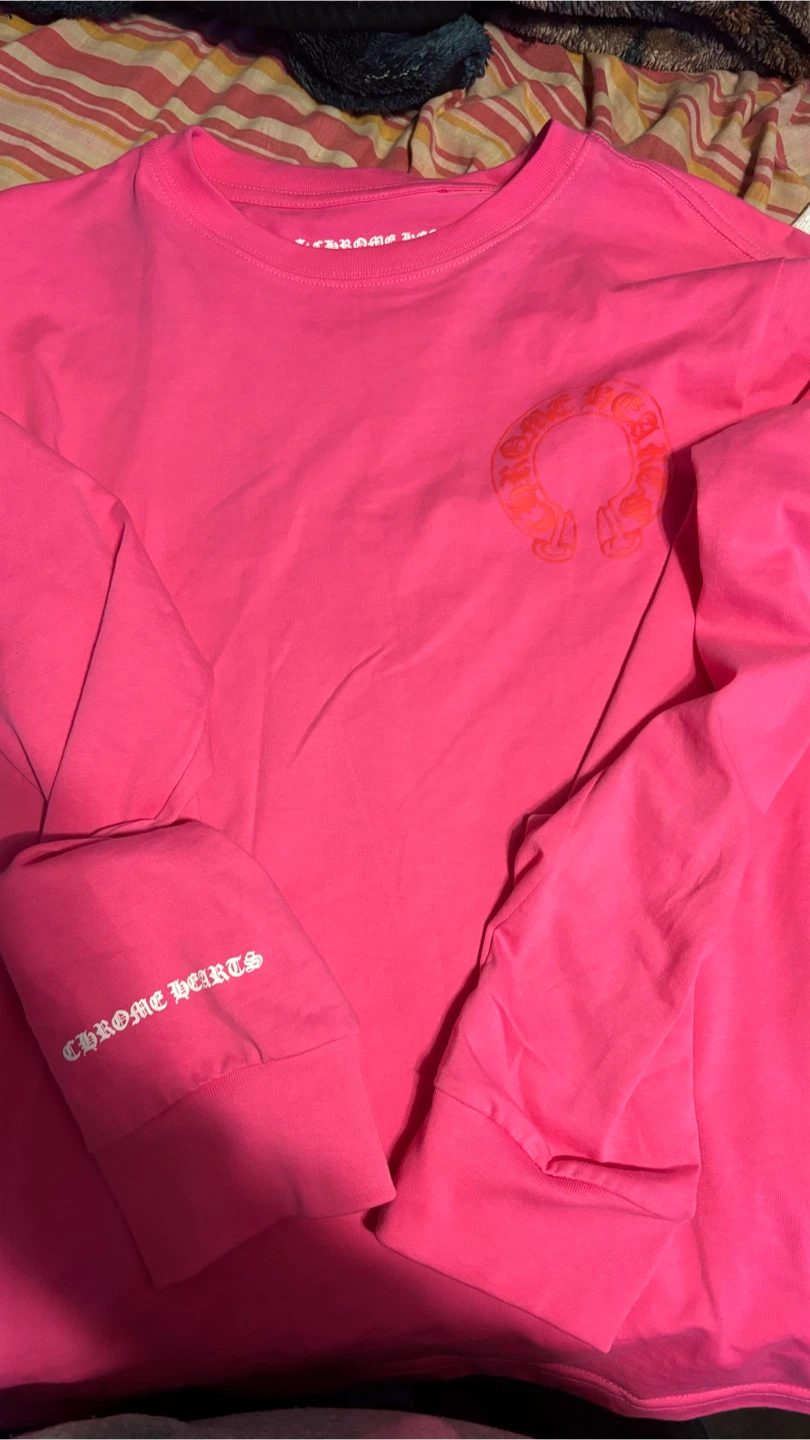 Chrome Hearts Pink Horseshoe Floral Long Sleeve⁠ XL - photo 2
