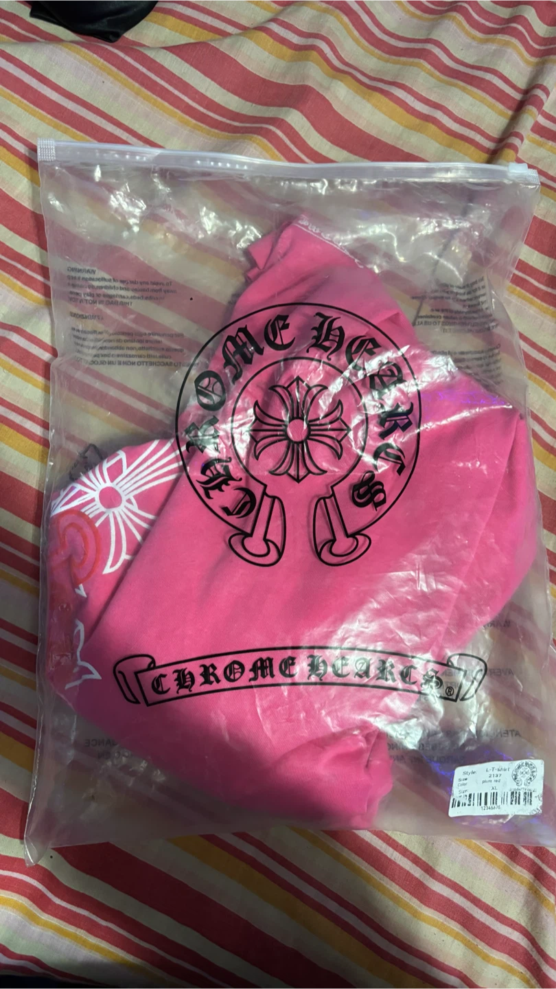 Chrome Hearts Pink Horseshoe Floral Long Sleeve⁠ XL - photo 3