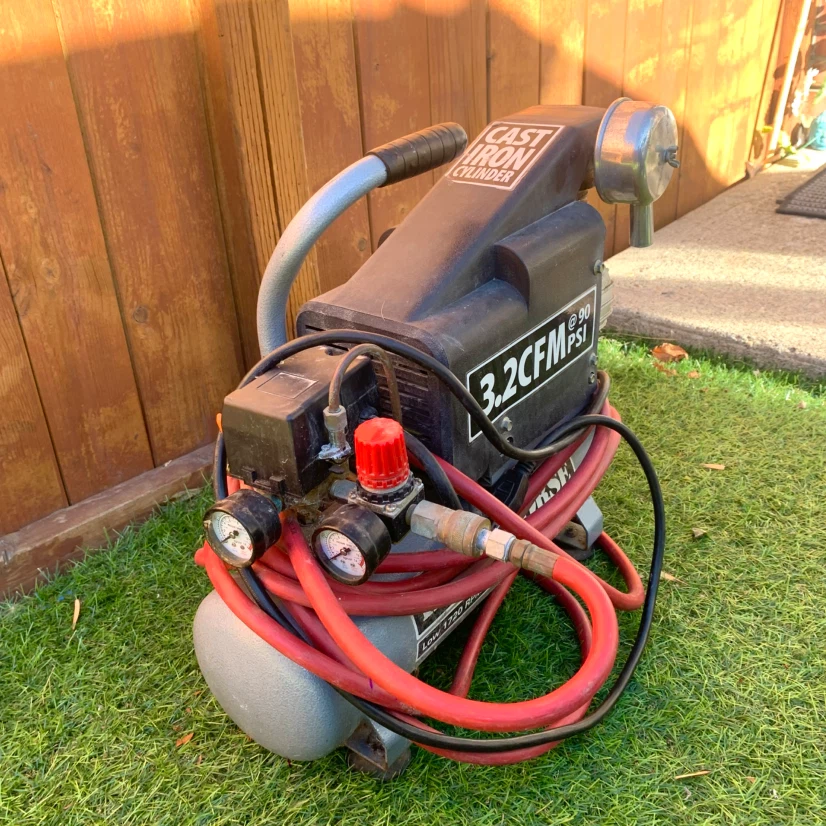 Portable Air Compressor 3.2 CFM 90 PSI Garage Workshop Air Tools - photo 2