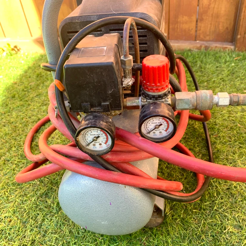 Portable Air Compressor 3.2 CFM 90 PSI Garage Workshop Air Tools - photo 5