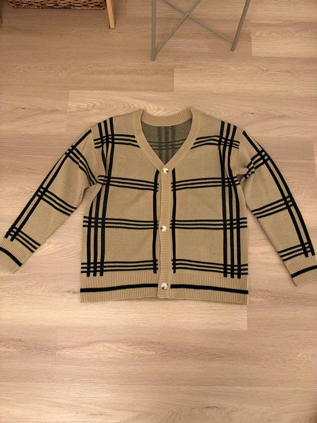 V-Neck Knit Cardigan