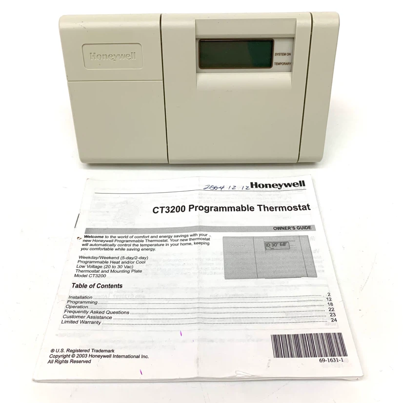 Thermostat Programmable Digital Heating Cooling Honeywell CT3200