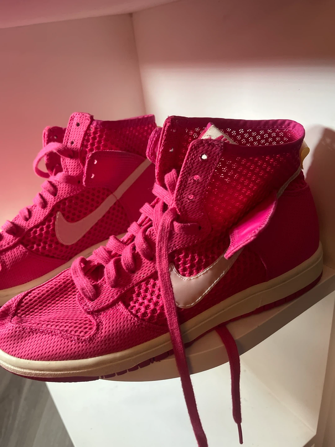 Nike High Top Sneakers Pink - photo 3