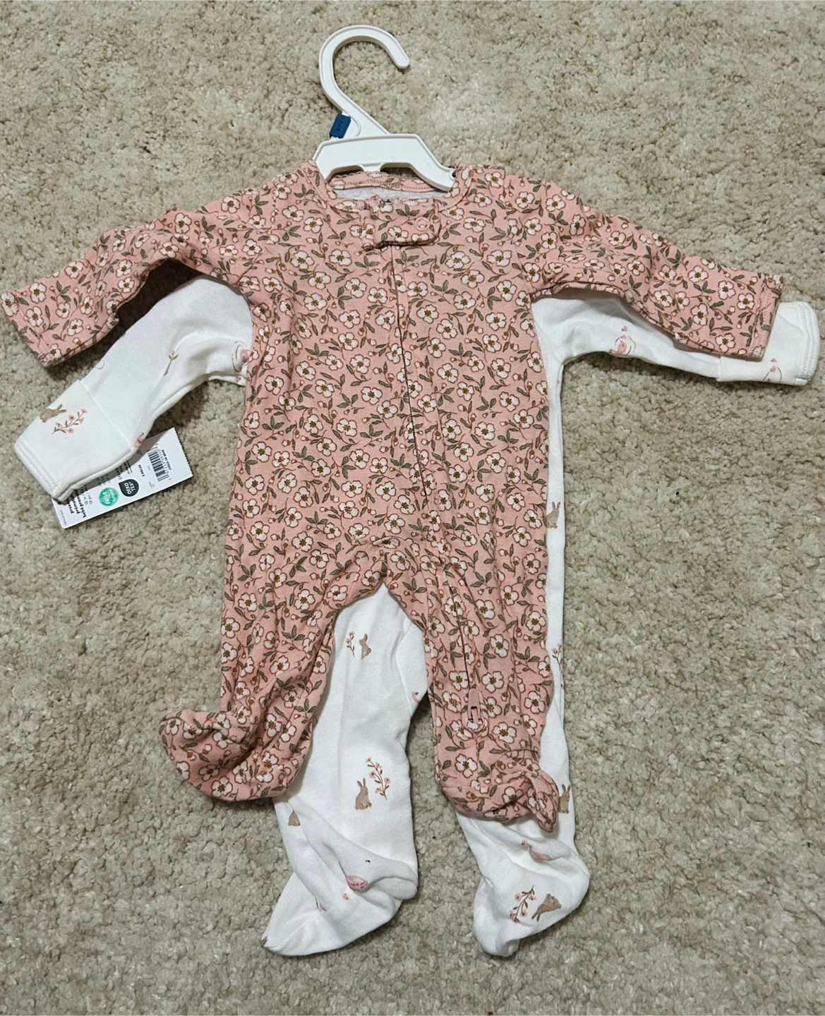 Carter's Child of Mine Preemie Footed Pajamas (2-Pack) - photo 2