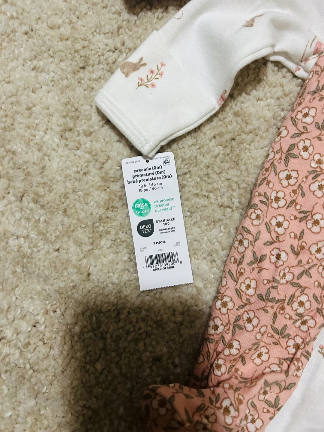 Carter's Child of Mine Preemie Footed Pajamas (2-Pack) - photo 4