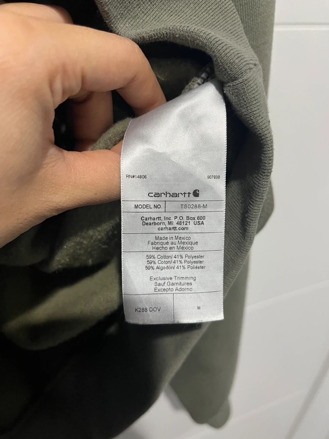 Carhartt Loose Fit Hoodie - Olive Green - Medium - photo 4