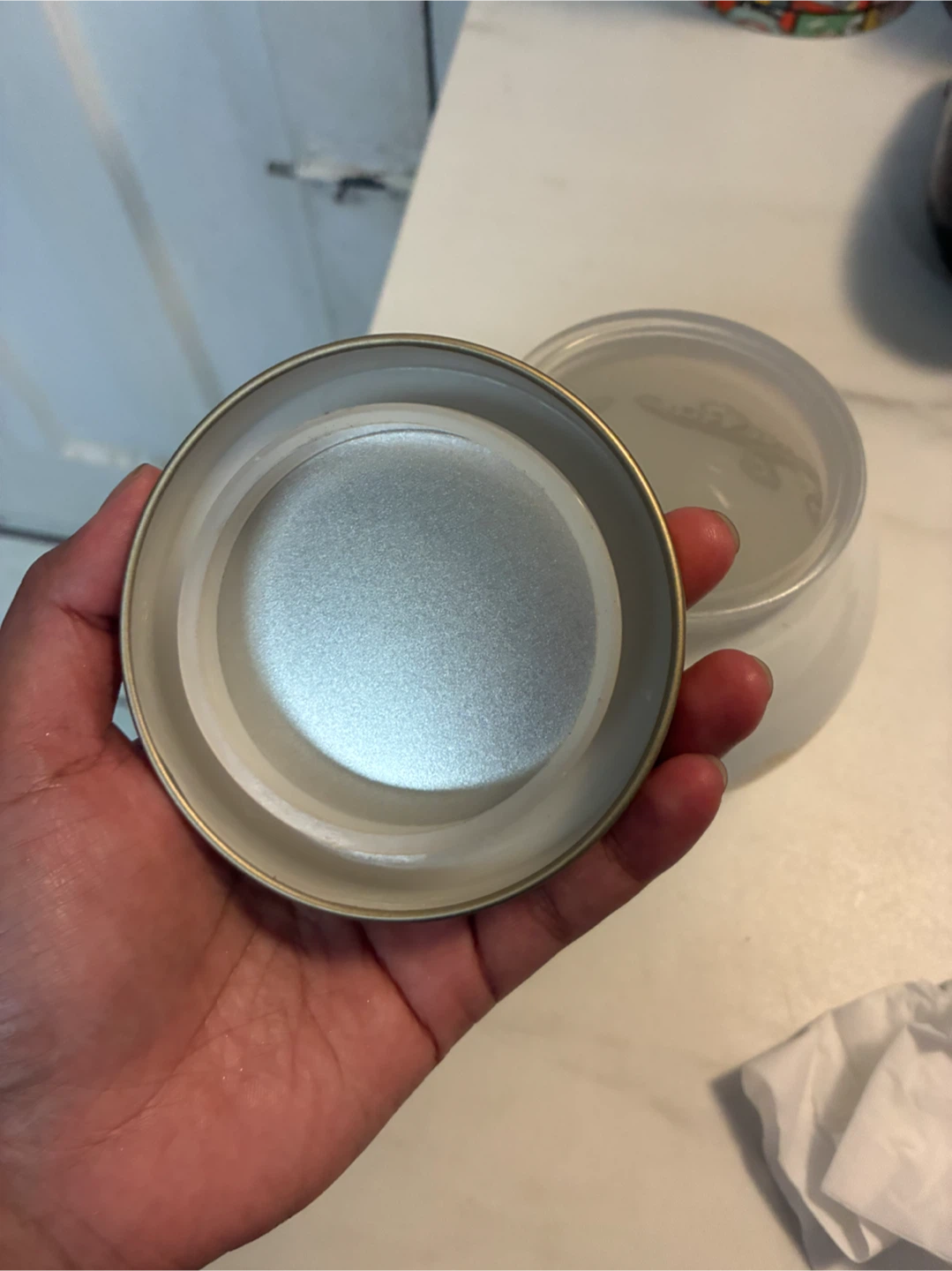 White Tea Storage Jar with Gold Lid - photo 4