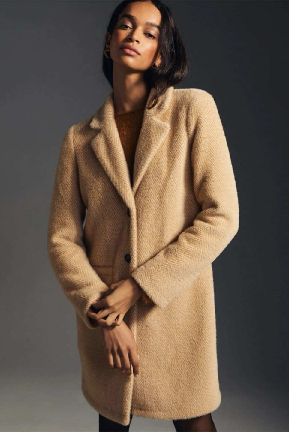 NEW Sanctuary for Anthropologie Herringbone Coat