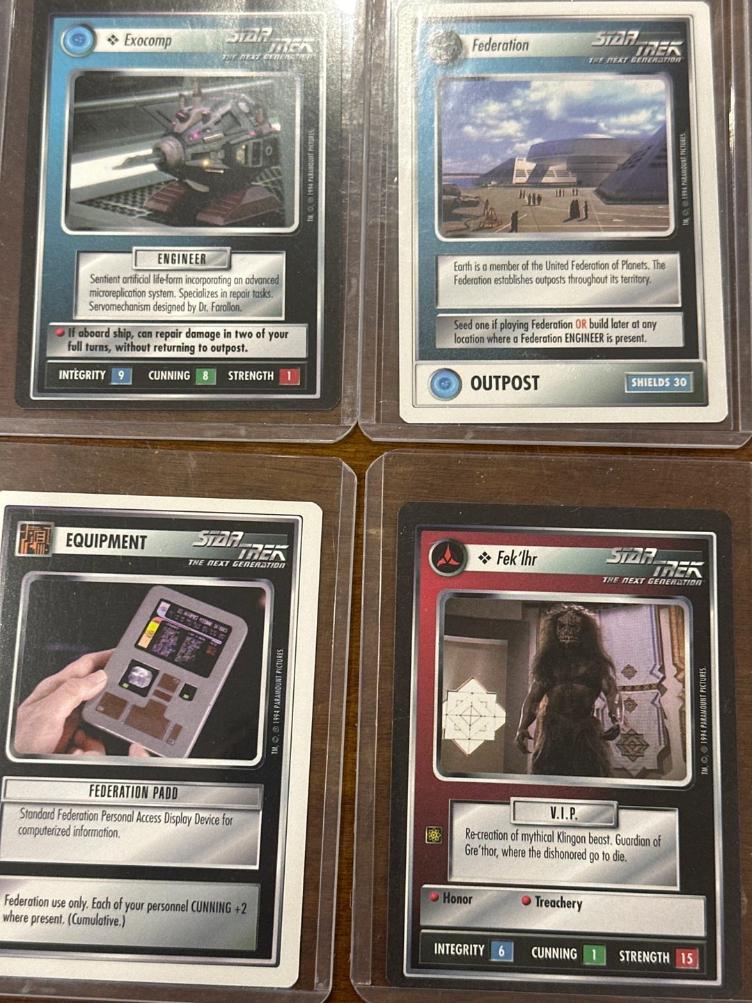 Collection of 1994 Star Trek The Next Generation Cards
