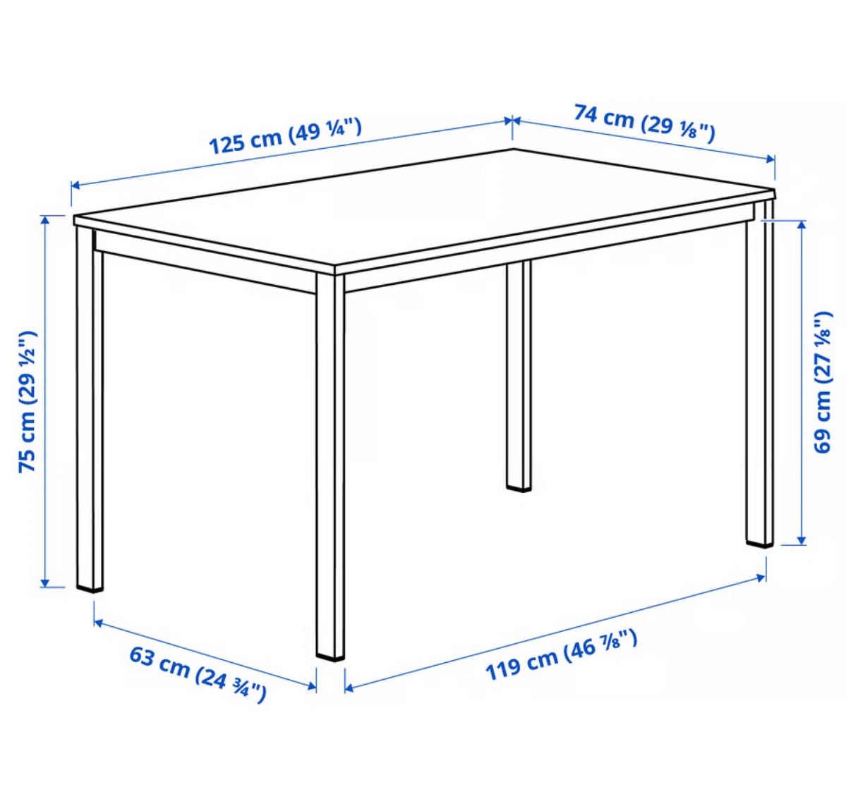 IKEA Lerhamn white dining table - photo 2