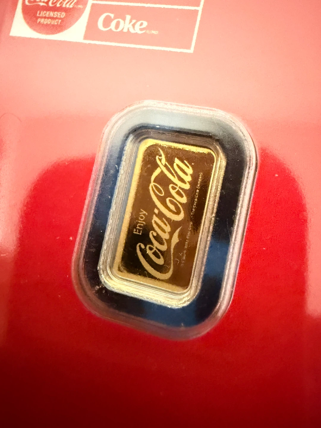 Rare Official Coca-Cola Collectible Gold Bar 1/2g - photo 3