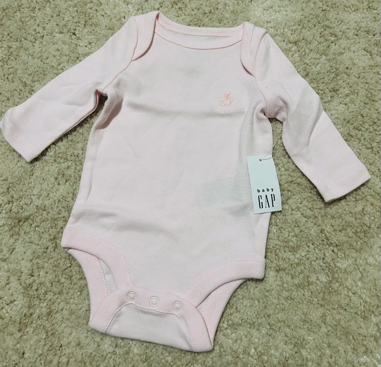 Baby Gap Long-Sleeve Bodysuit Pink - photo 2