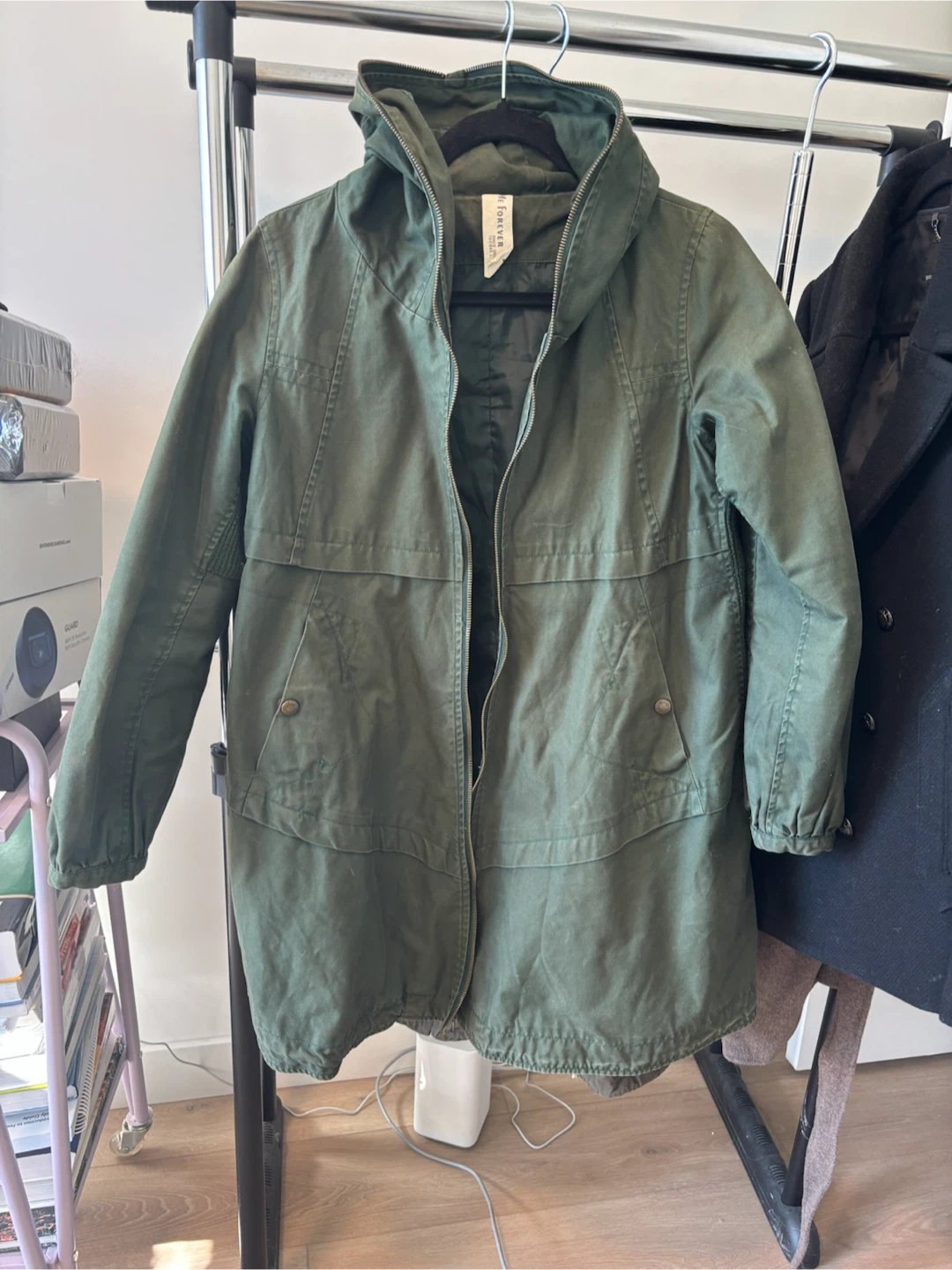 Olive Green Hooded Jacket - photo 2