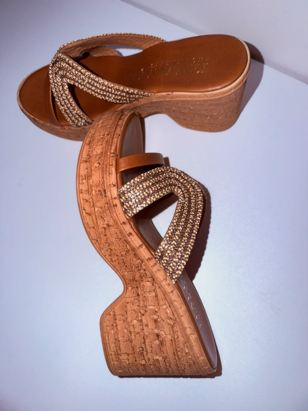 Italian Shoemakers Cork Wedge Sandals - photo 2