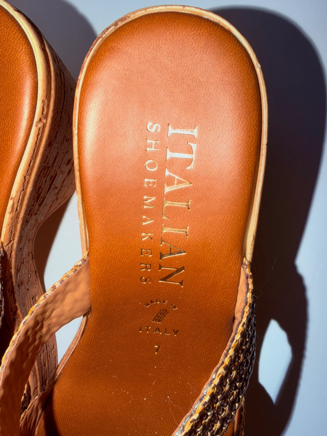 Italian Shoemakers Cork Wedge Sandals - photo 3