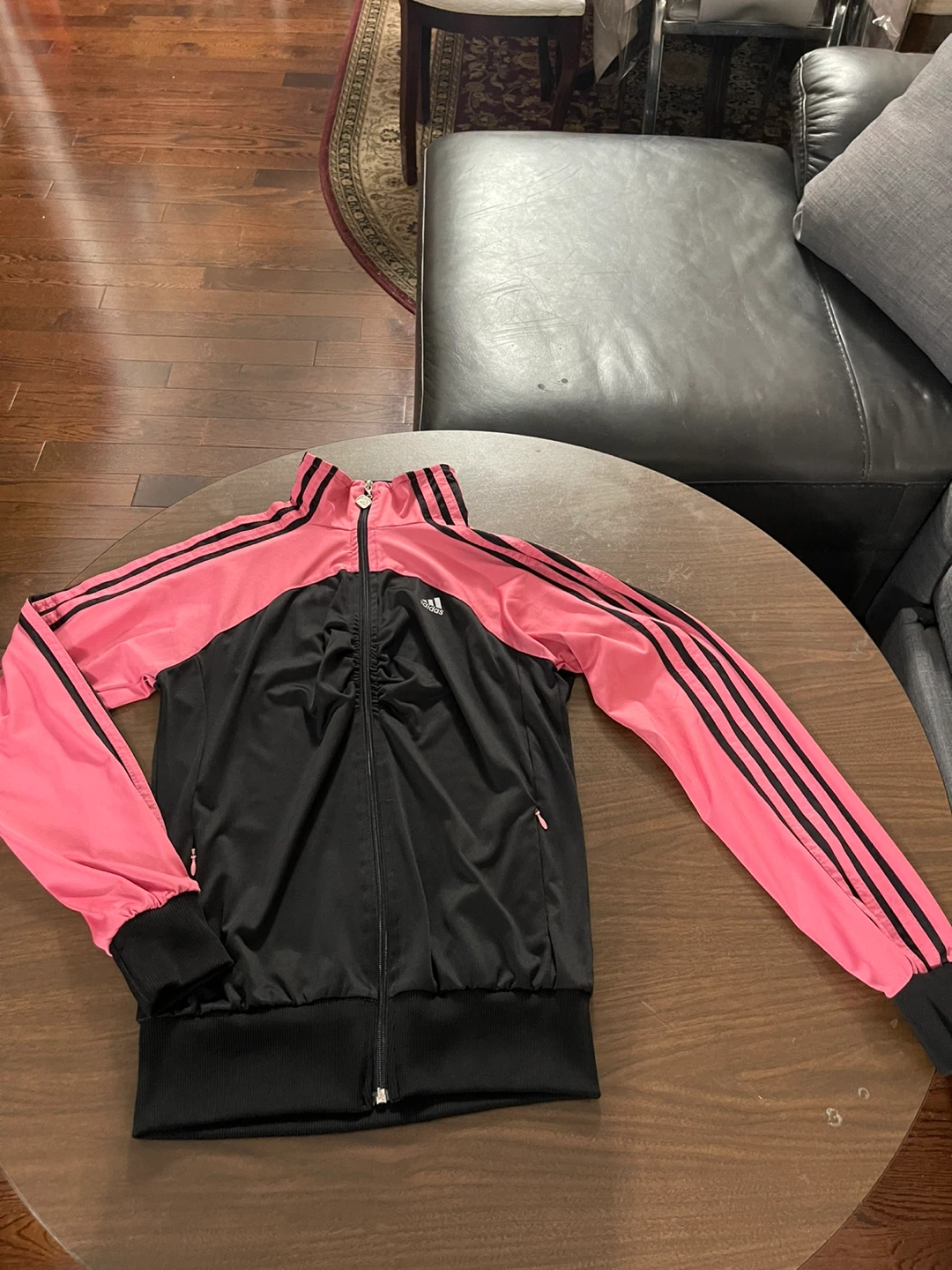 Adidas Pink and Black Track Jacket