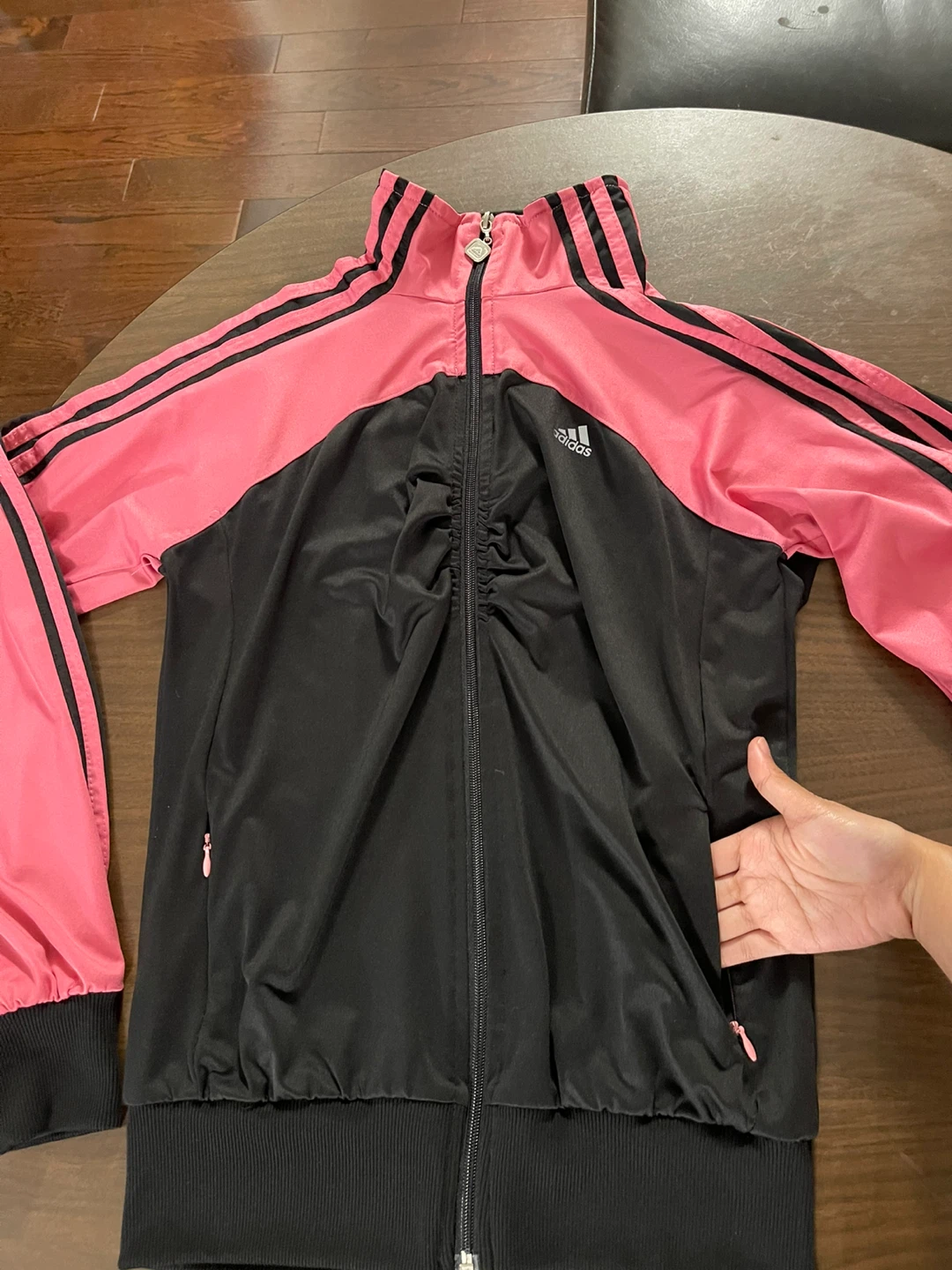 Adidas Pink and Black Track Jacket - photo 3