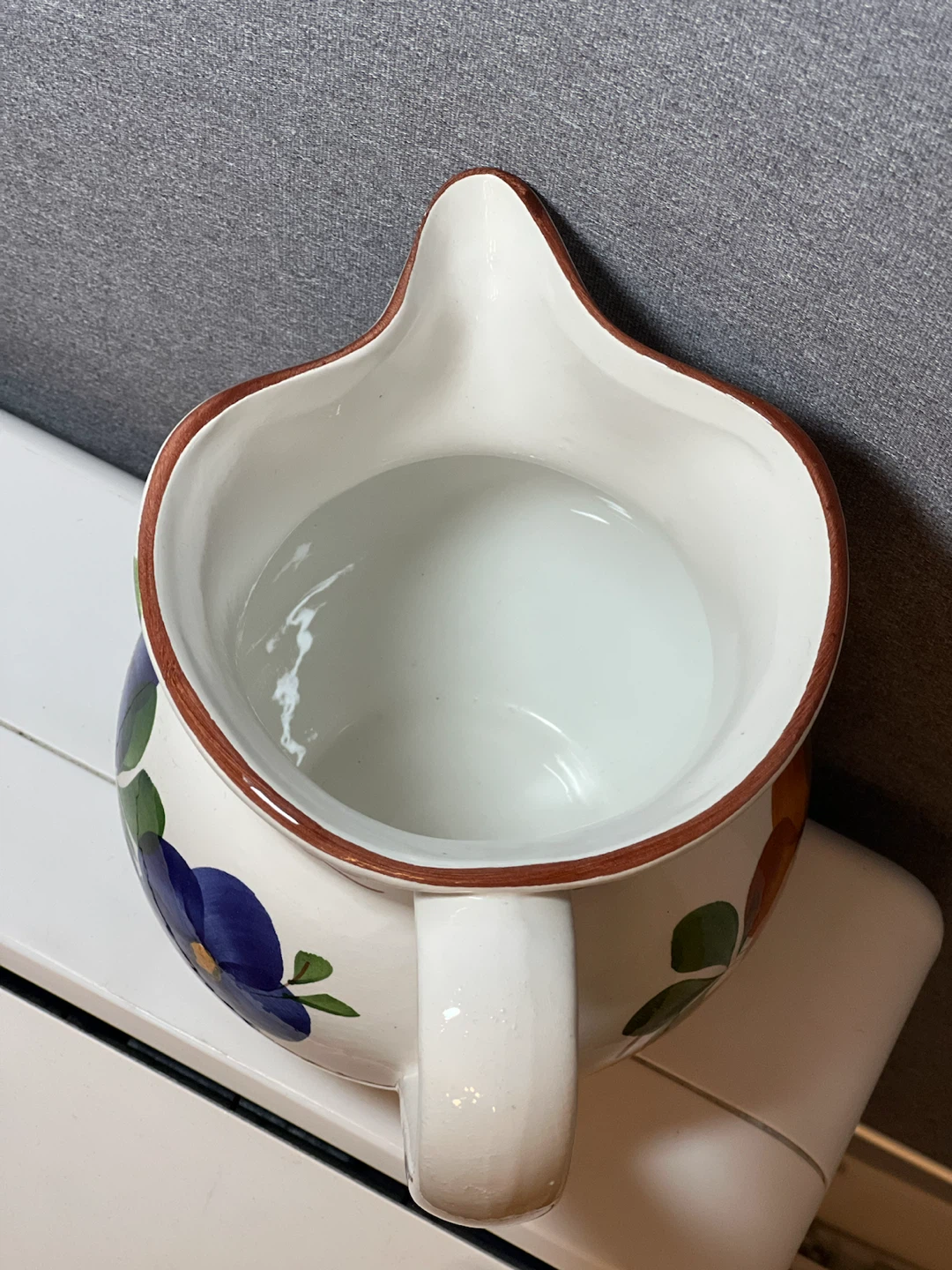 Vintage Hand-Painted Italian Ceramic Floral Pitcher / Jug - photo 5