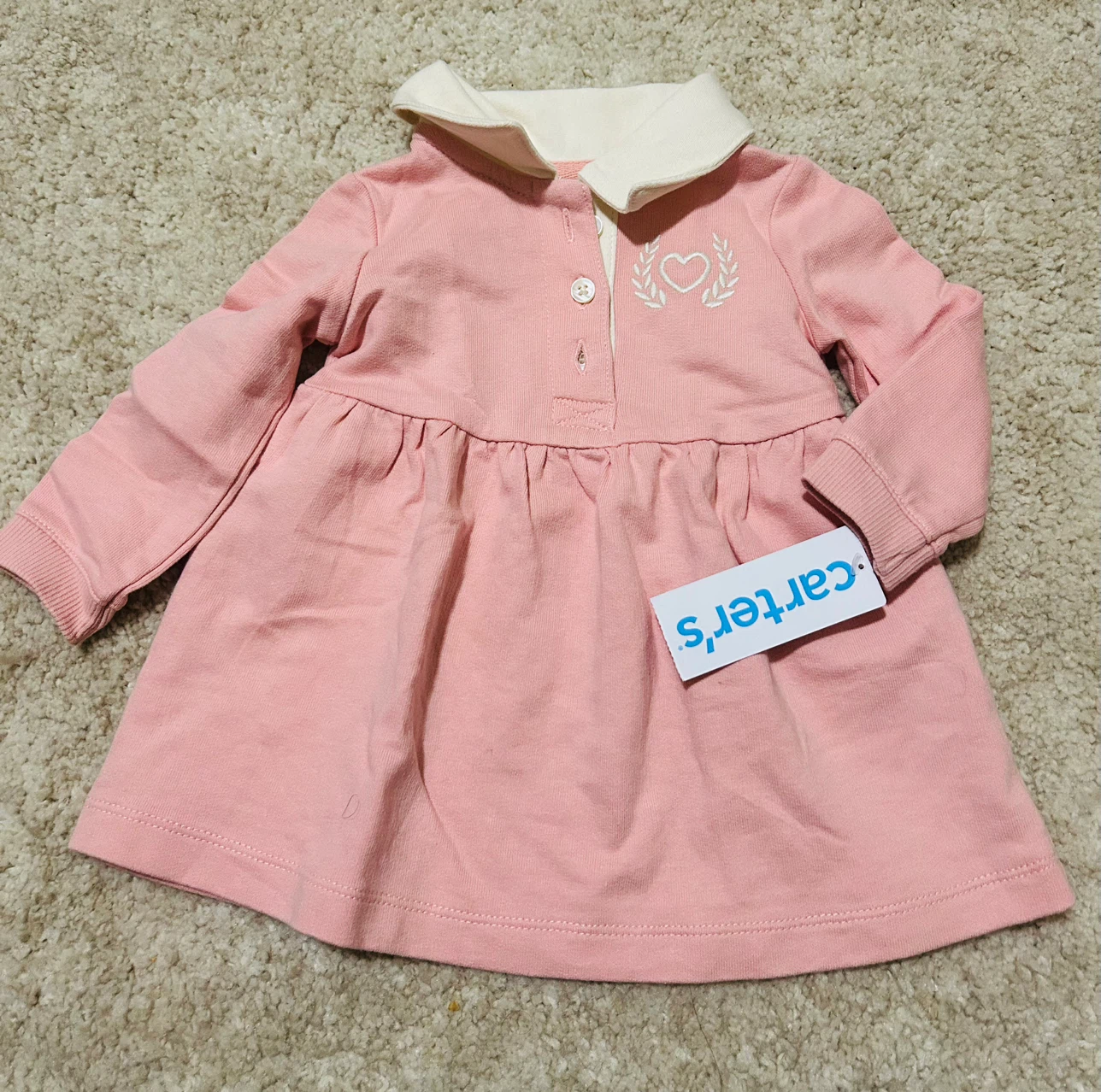 Carter's Baby Girl Pink Polo Dress
