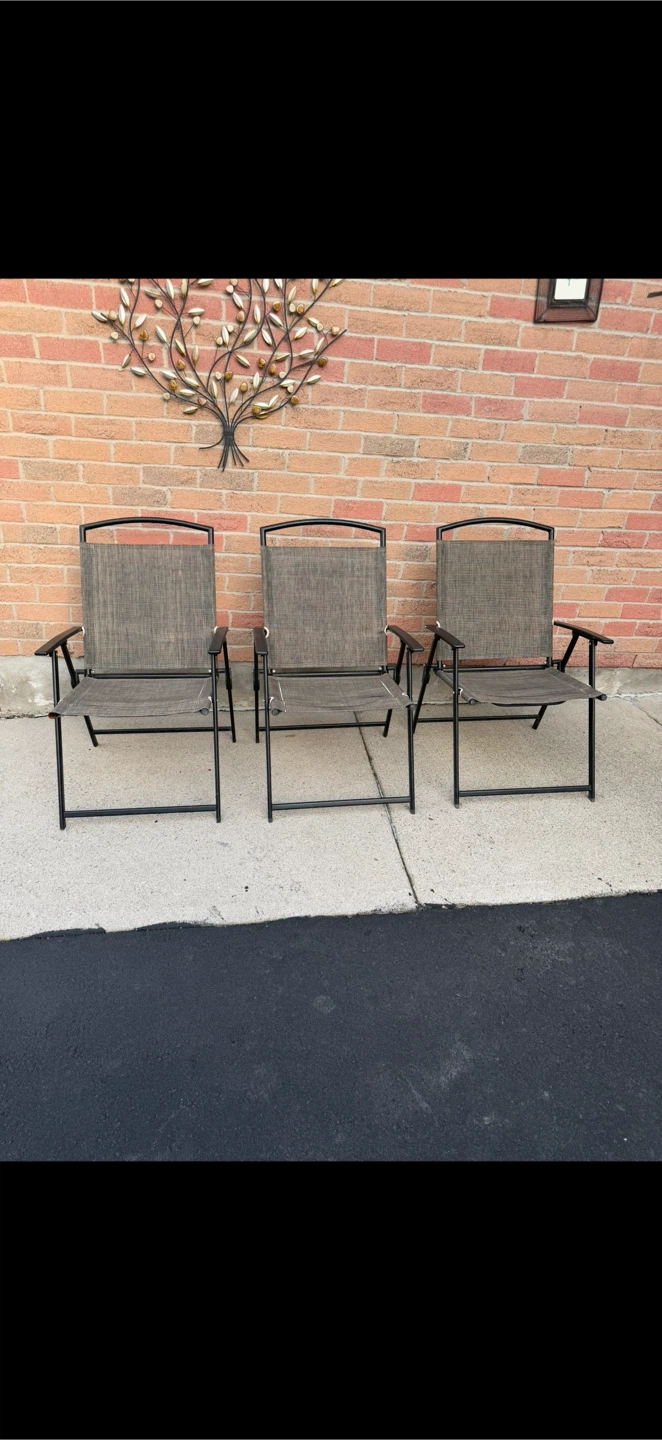 3 Pieces - Foldable Weather-Proof Chairs - photo 2
