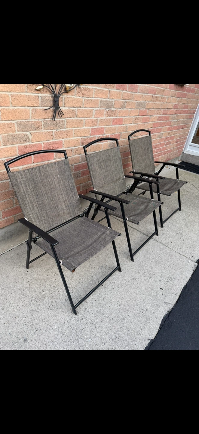 3 Pieces - Foldable Weather-Proof Chairs - photo 3