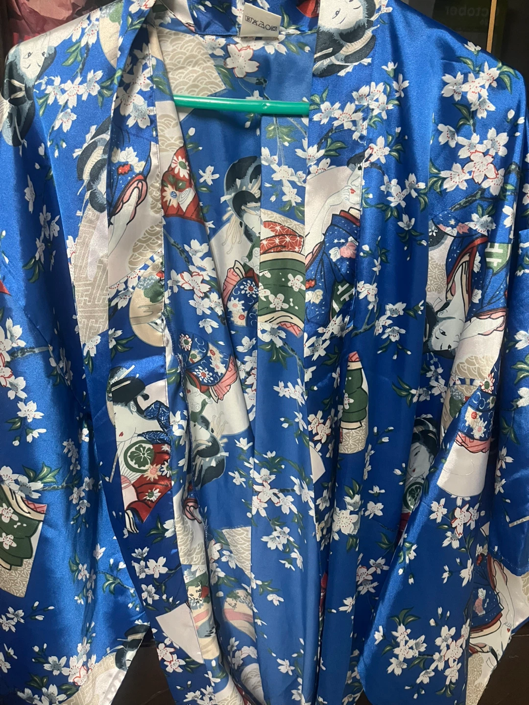 Blue Japanese Print Kimono Robe - photo 5