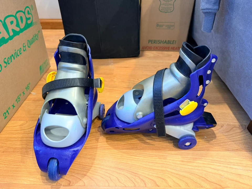 Vintage Fisher-Price inline Skates and DBX Protective Set