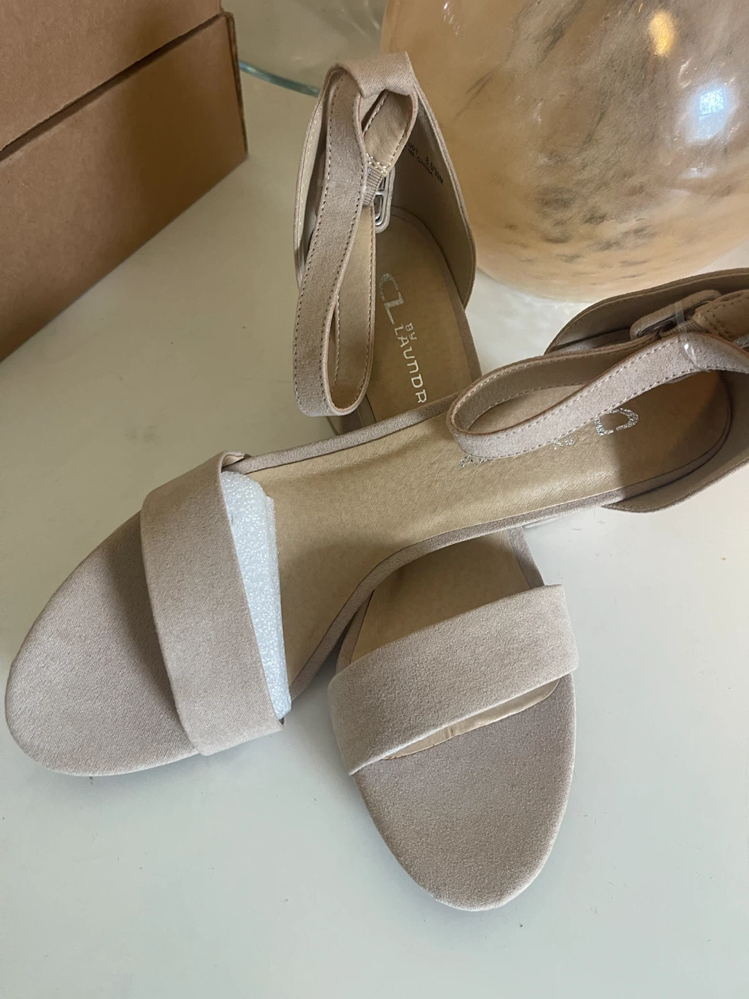 CL by Laundry Nude Block Heel Sandals - photo 2