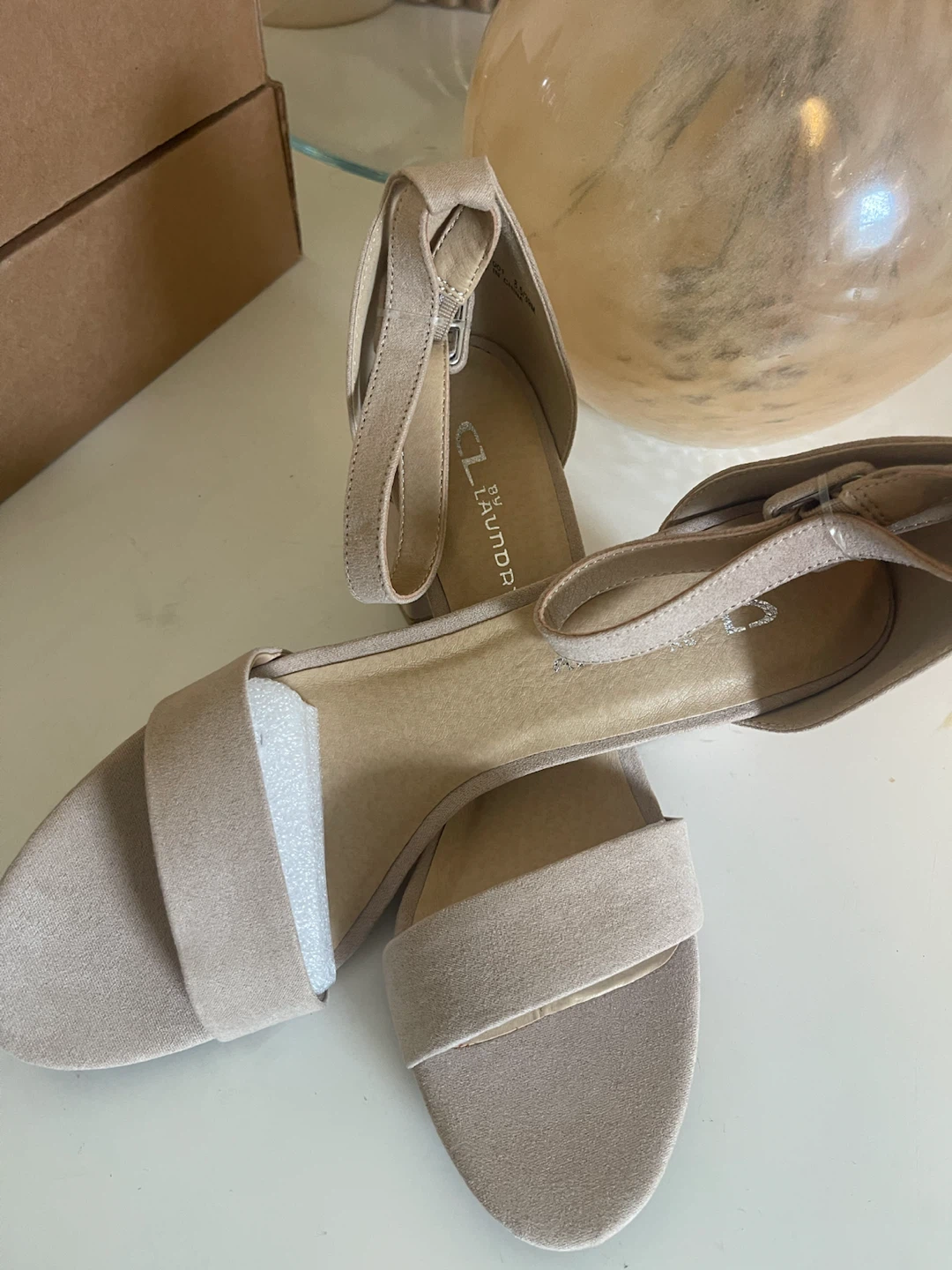 CL by Laundry Nude Block Heel Sandals - photo 5