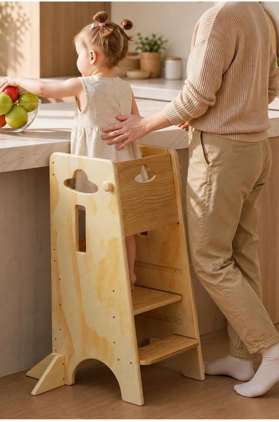 Cosyland Height-Adjustable Kitchen Step Stool