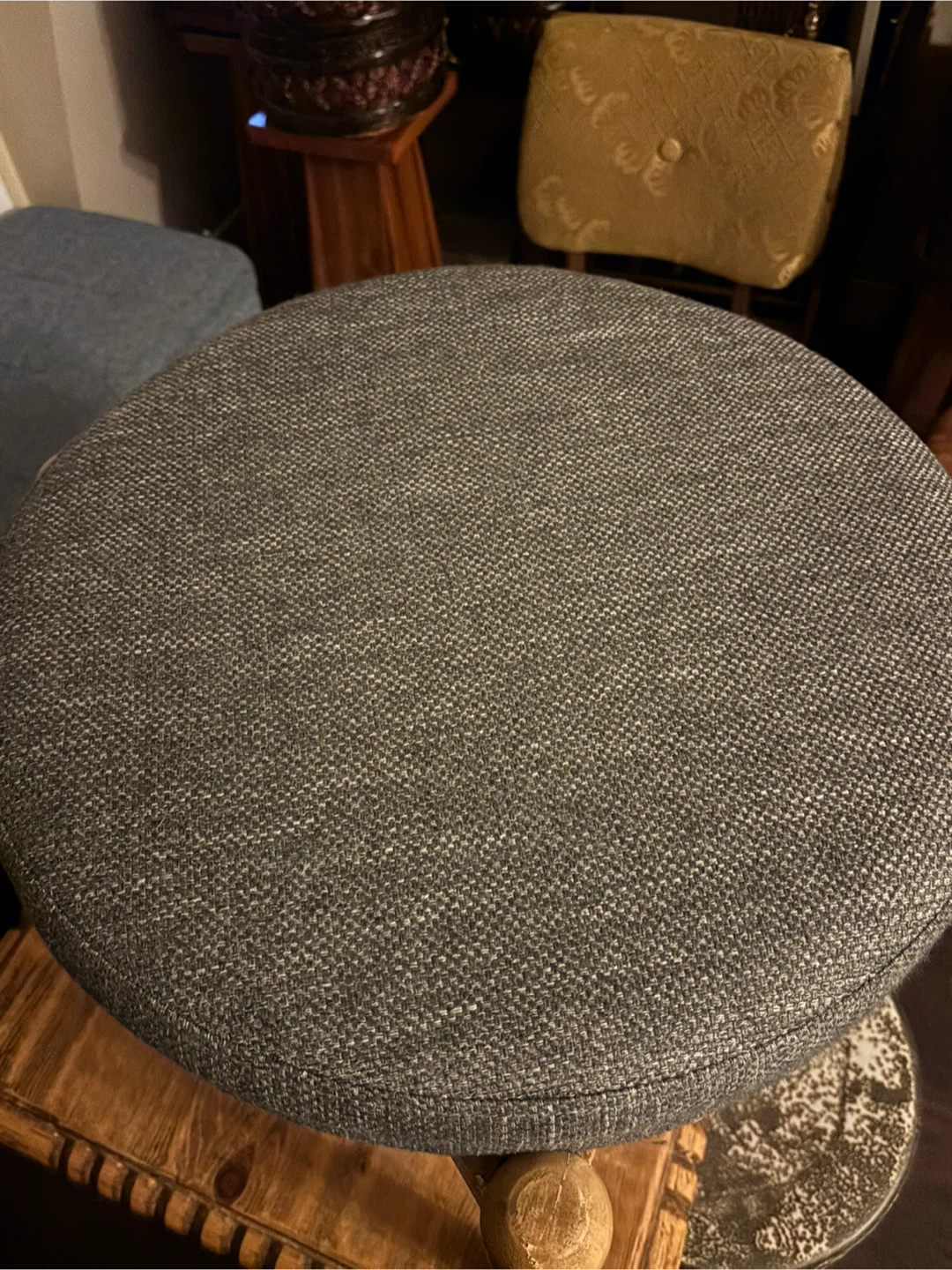 Mcm style Round Fabric Stool 3 foot - photo 3