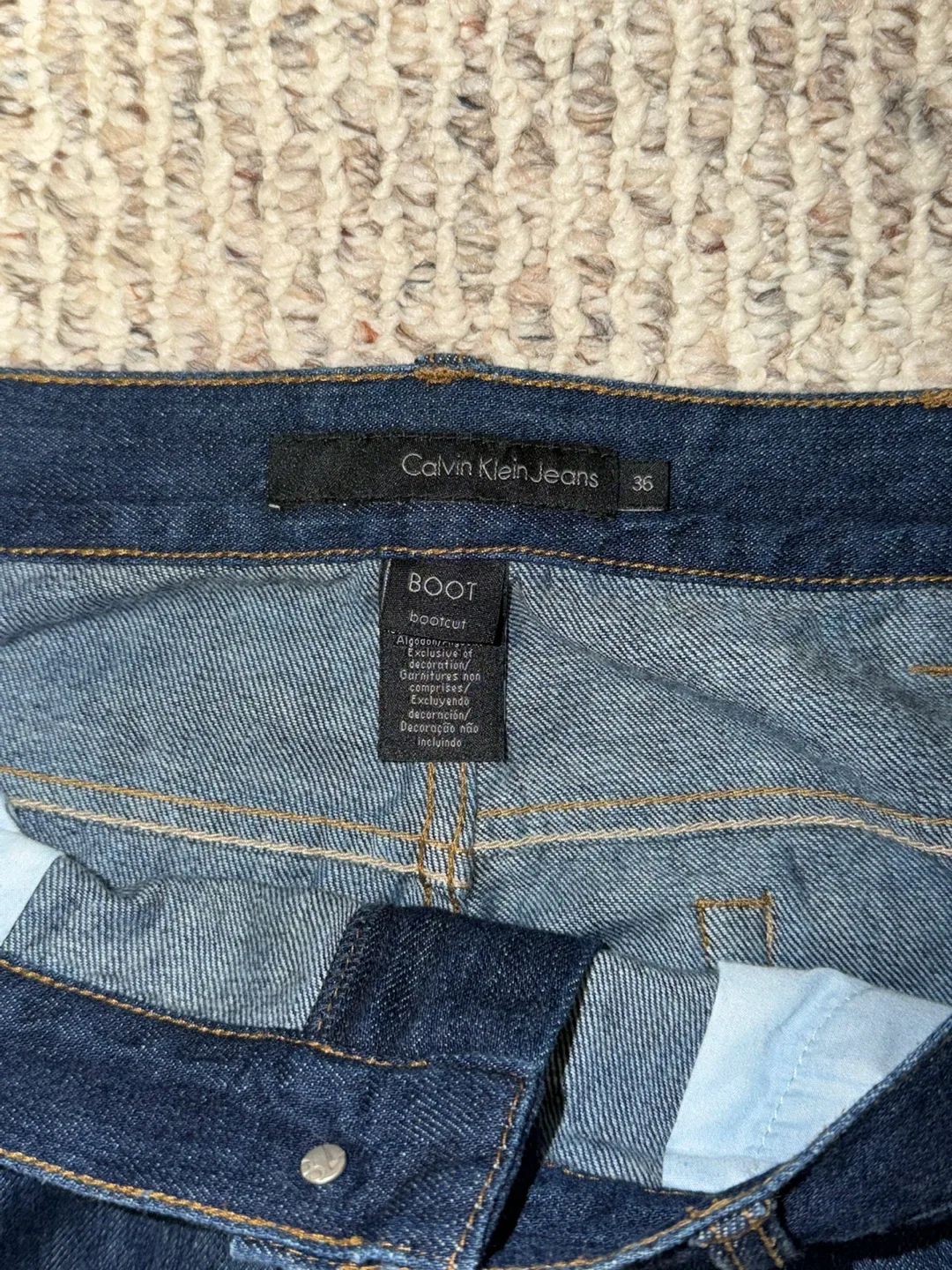 Calvin Klein Jeans Bootcut Men's Jeans Size 36 - photo 2