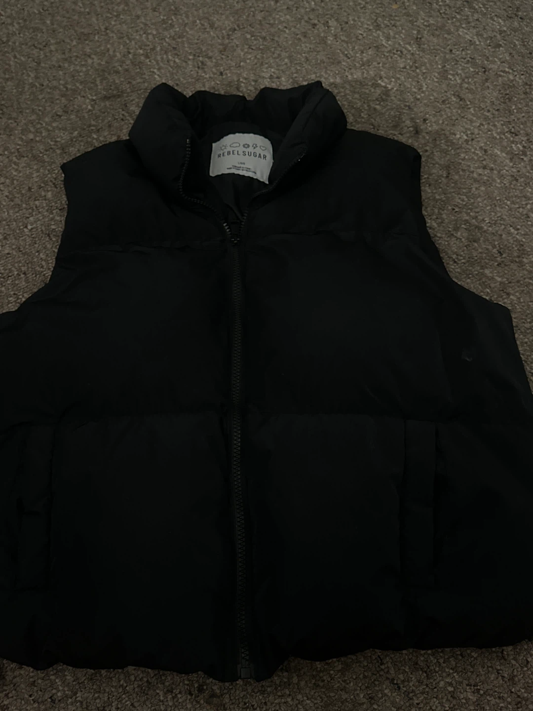 Rebelsugar Black Puffer Vest