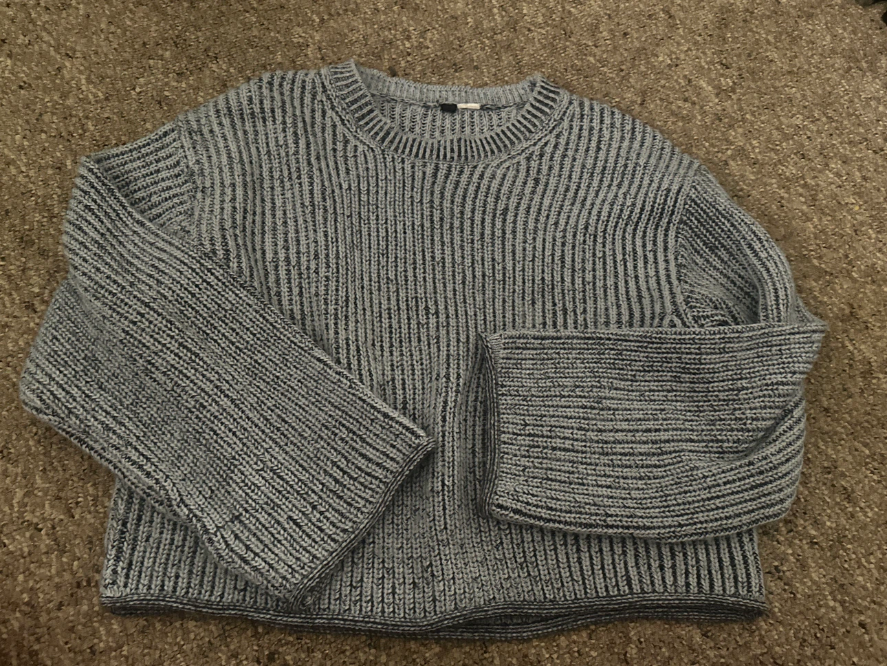 H&M Grey Ribbed Knit Sweater