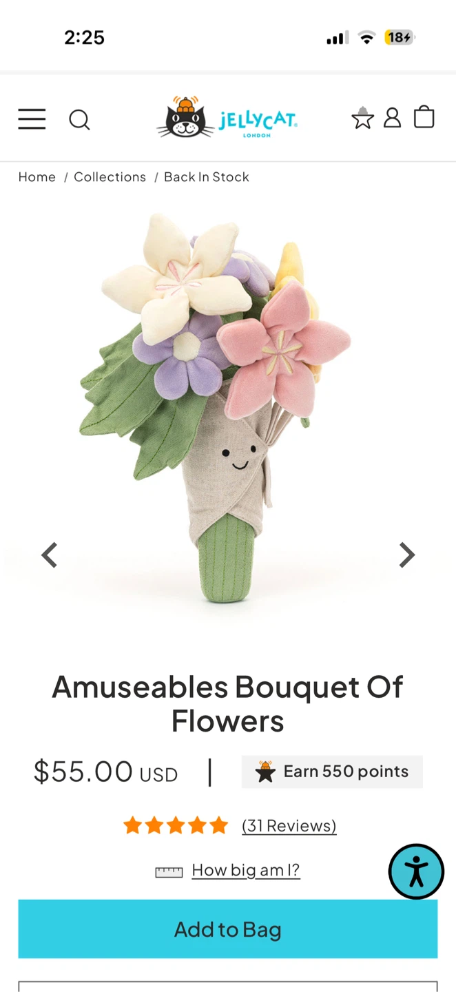 Jellycat Amuseables Bouquet Of Flowers