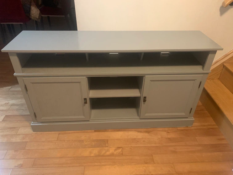 Grey Media Console TV Stand